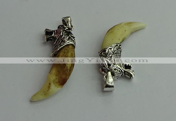 CGP550 10*45mm - 12*50mm horn dog tooth pendants wholesale
