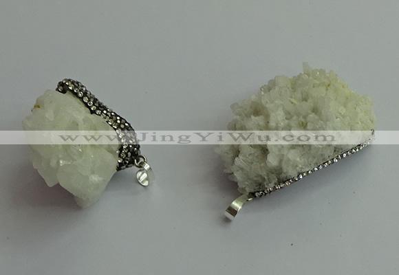 CGP562 25*30mm - 35*50mm freeform druzy agate pendants wholesale