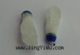 CGP604 18*55mm - 20*60mm nuggets white crystal pendants