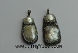 CGP614 22*40mm - 25*50mm freeform pearl pendants wholesale