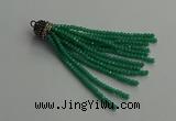 CGP670 2*3mm faceted rondelle handmade chinese crystal tassel pendants