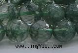 CGQ524 15.5 inches 12mm faceted round imitation green phantom quartz beads