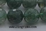 CGQ526 15.5 inches 16mm faceted round imitation green phantom quartz beads