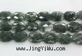 CGQ530 18*22mm - 18*25mm faceted octagonal green phantom quartz beads