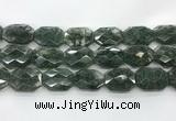 CGQ531 22*30mm - 24*32mm faceted octagonal green phantom quartz beads