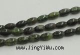 CGR06 16 inches 4*6mm rice green rain forest stone beads wholesale