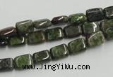 CGR17 16 inches 6*8mm rectangle green rain forest stone beads wholesale