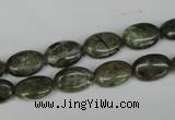 CGR27 15.5 inches 8*12mm oval green rain forest stone beads