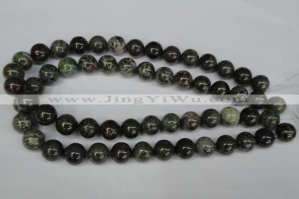 CGR43 15.5 inches 14mm round green rain forest stone beads wholesale