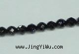 CGS105 15.5 inches 6mm faceted round blue goldstone beads wholesale