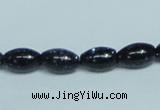 CGS121 15.5 inches 8*12mm rice blue goldstone beads wholesale