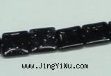 CGS127 15.5 inches 12*12mm square blue goldstone beads wholesale
