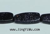 CGS133 15.5 inches 15*30mm twisted rectangle blue goldstone beads wholesale