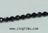 CGS138 15.5 inches 4mm faceted round blue goldstone beads wholesale