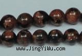 CGS203 15.5 inches 10mm round blue & brown goldstone beads wholesale