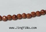 CGS57 15.5 inches 6mm faceted round goldstone beads wholesale