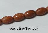 CGS70 15.5 inches 8*12mm rice goldstone beads wholesale