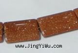 CGS84 15.5 inches 18*25mm rectangle goldstone beads wholesale