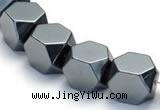 CHE05 14 inches 10*10mm faceted cube hematite beads Wholesale