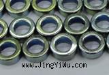 CHE1018 15.5 inches 12mm donut plated hematite beads wholesale