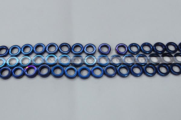 CHE1020 15.5 inches 12mm donut plated hematite beads wholesale