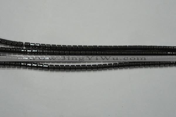 CHE114 15.5 inches 3*3mm tyre hematite beads wholesale