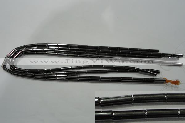 CHE121 15.5 inches 4*14mm tube hematite beads wholesale