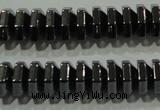 CHE134 15.5 inches 3*6mm pyramid hematite beads wholesale
