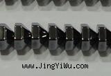 CHE135 15.5 inches 5*8mm pyramid hematite beads wholesale