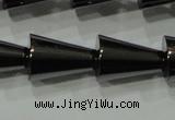 CHE170 15.5 inches 8*12mm cone hematite beads wholesale