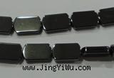 CHE291 15.5 inches 8*13mm rectangle hematite beads wholesale