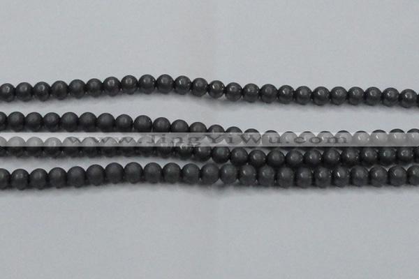 CHE404 15.5 inches 8mm round matte hematite beads wholesale