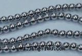 CHE422 15.5 inches 3mm round plated hematite beads wholesale