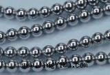 CHE424 15.5 inches 6mm round plated hematite beads wholesale