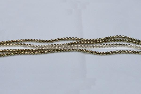 CHE430 15.5 inches 2mm round plated hematite beads wholesale