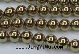 CHE434 15.5 inches 8mm round plated hematite beads wholesale