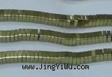 CHE559 15.5 inches 1*2*2mm square plated hematite beads wholesale