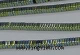 CHE560 15.5 inches 1*2*2mm square plated hematite beads wholesale