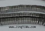 CHE579 15.5 inches 1*4*4mm square plated hematite beads wholesale