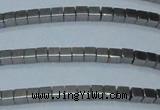 CHE600 15.5 inches 3*3mm cube plated hematite beads wholesale