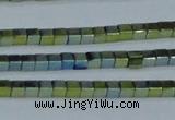 CHE602 15.5 inches 3*3mm cube plated hematite beads wholesale
