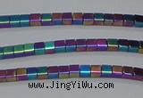 CHE603 15.5 inches 3*3mm cube plated hematite beads wholesale