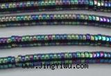 CHE646 15.5 inches 1*2mm tyre plated hematite beads wholesale