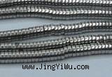 CHE651 15.5 inches 1*3mm tyre plated hematite beads wholesale
