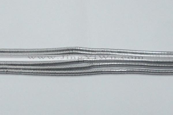 CHE660 15.5 inches 1*4mm tyre plated hematite beads wholesale