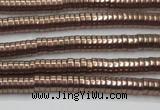 CHE663 15.5 inches 1*4mm tyre plated hematite beads wholesale