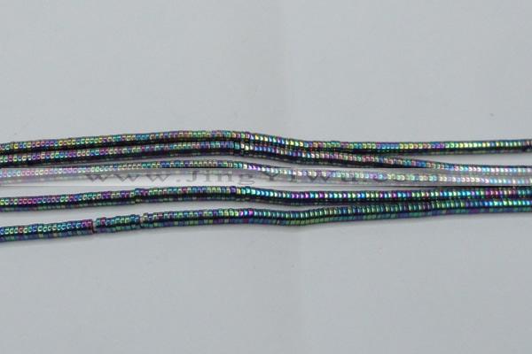 CHE666 15.5 inches 1*4mm tyre plated hematite beads wholesale