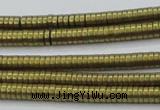 CHE676 15.5 inches 1*3mm tyre matte plated hematite beads