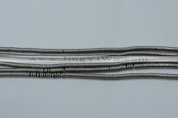 CHE680 15.5 inches 1*4mm tyre matte plated hematite beads