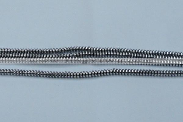 CHE727 15.5 inches 2*4mm rondelle plated hematite beads wholesale